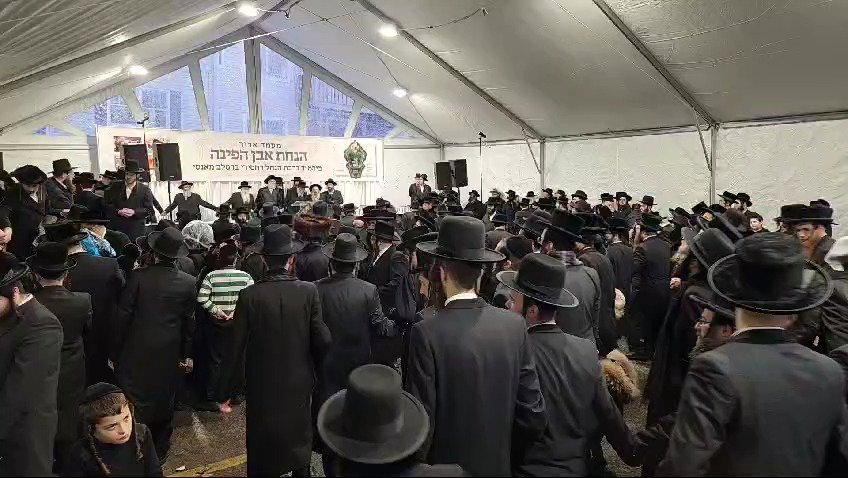 הנחת אבן הפינה לביהמ"ד ברסלב במונסי