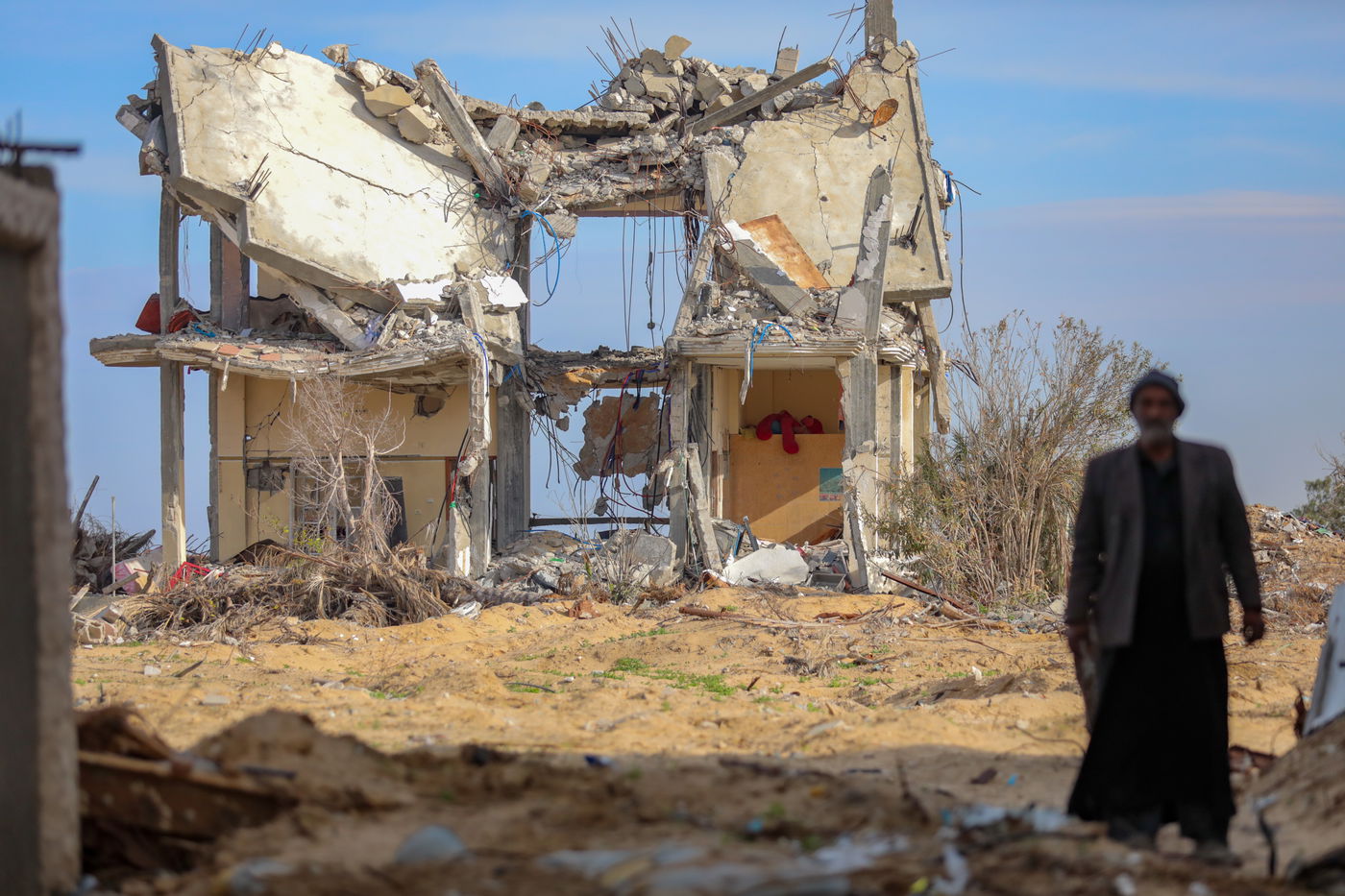 ההרס במחנה הפליטים נוסייראת בעזה