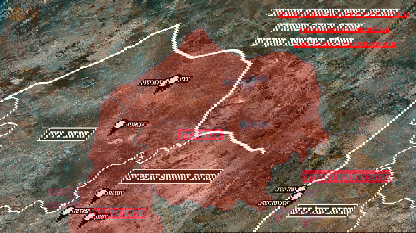 האזורים בג'נין שאליהם התרחב המבצע