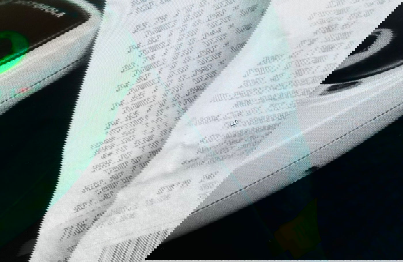 צילום חשבונית שווי המוצרים שנתפסו בעגלת החשוד