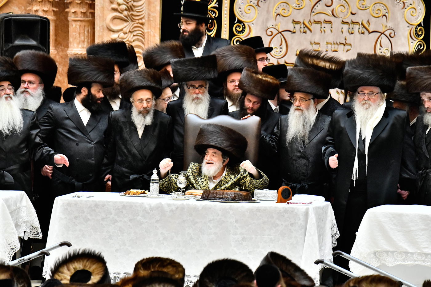 מעמד צאתכם לשלום לאדמו"ר מויז'ניץ, טרם צאתו ללוס אנג'לס