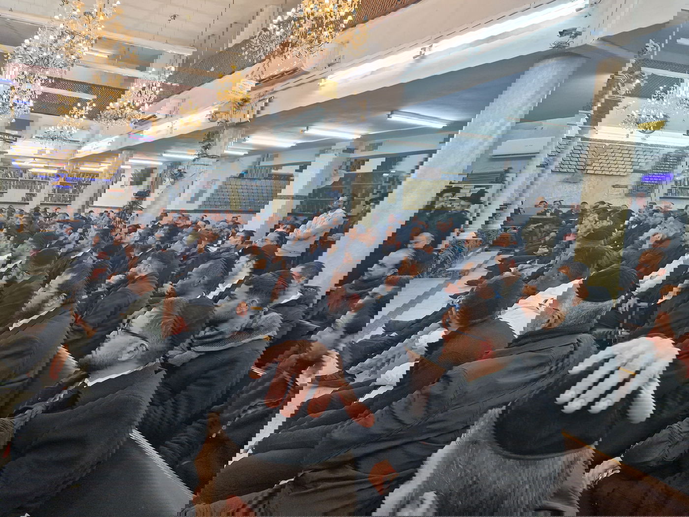 הגאון רבי זמיר כהן במסירת שיעור במוסאיוף