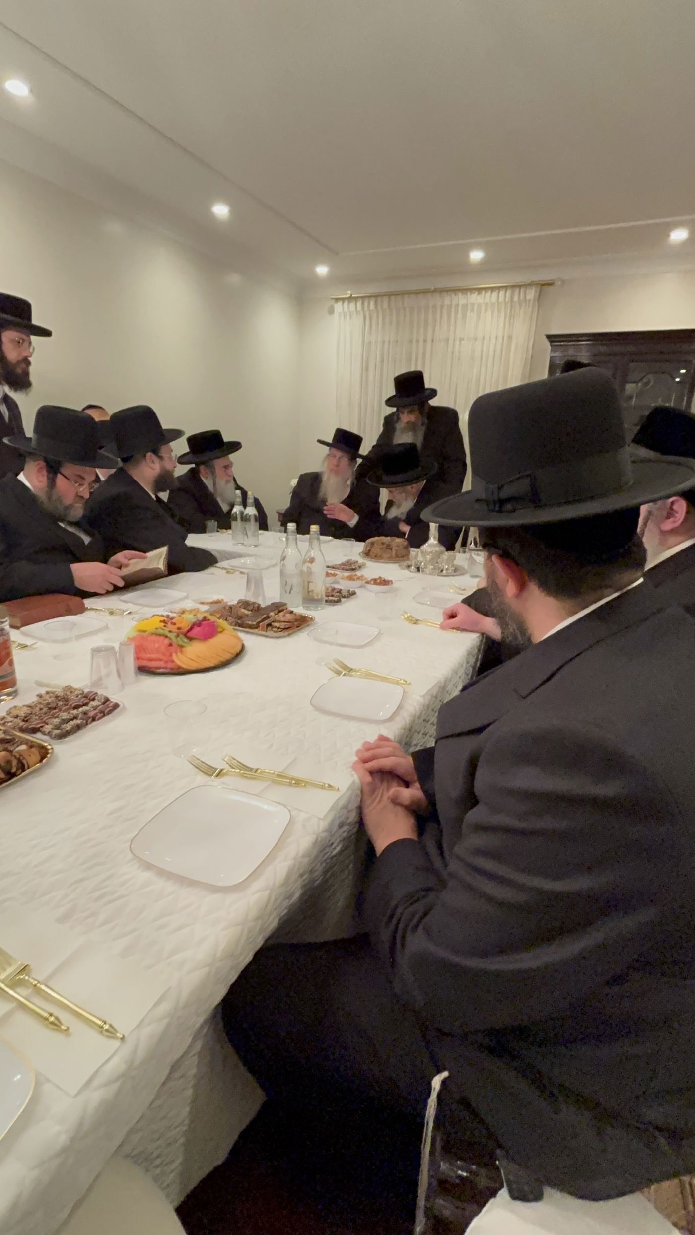 האדמו"ר מסלאנים עם נגידי סאטמר בארה"ב