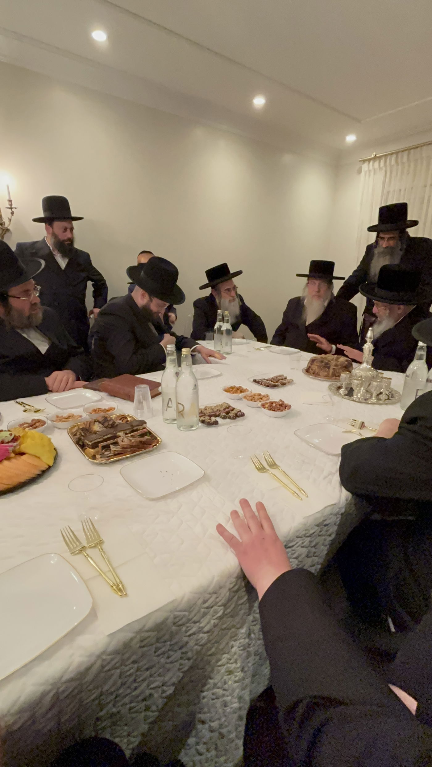 האדמו"ר מסלאנים עם נגידי סאטמר בארה"ב