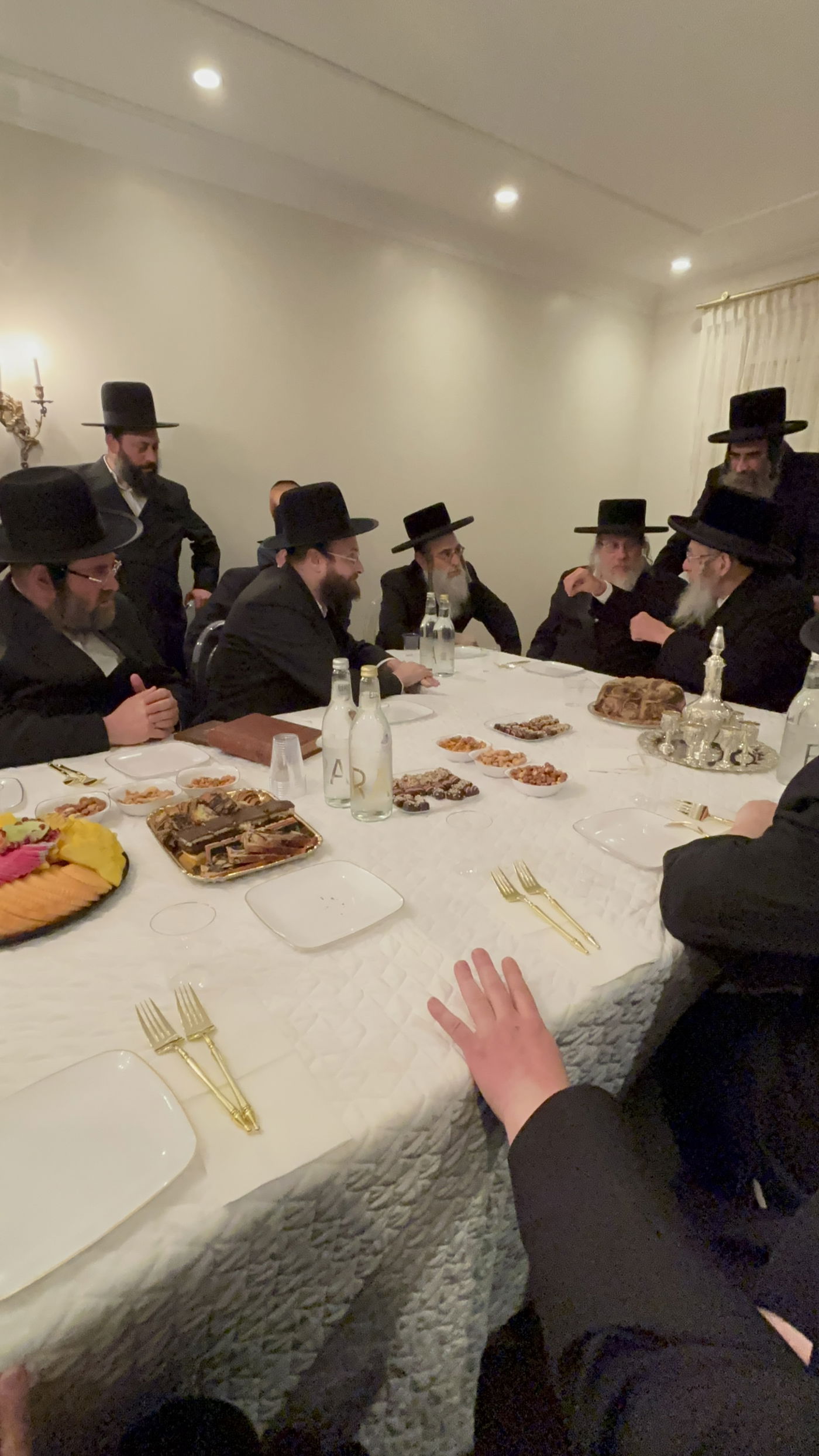 האדמו"ר מסלאנים עם נגידי סאטמר בארה"ב