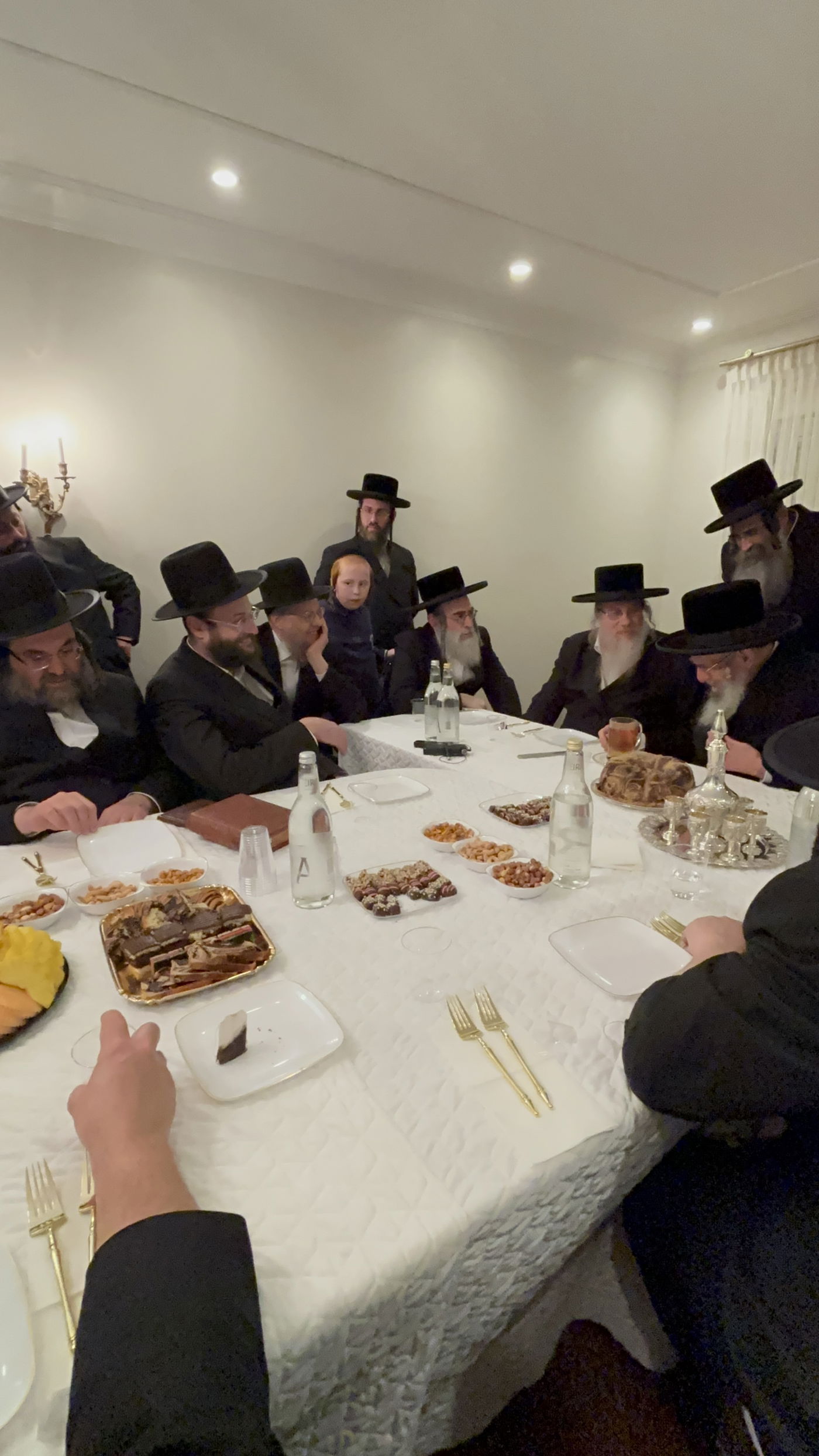 האדמו"ר מסלאנים עם נגידי סאטמר בארה"ב