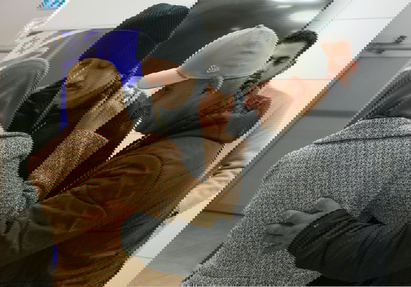 הישאם א-סייד עם משפחתו, אתמול