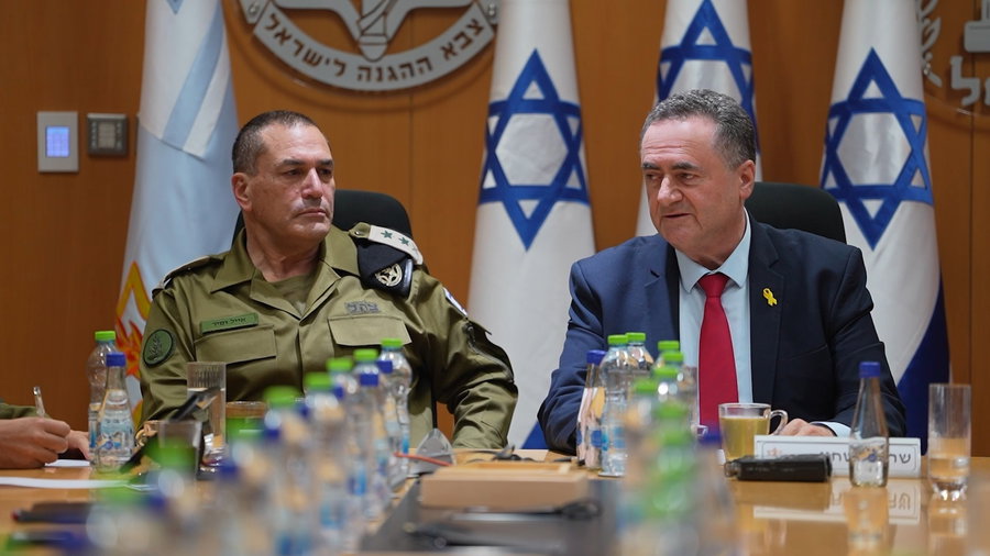 שר הביטחון ישראל כץ עם הרמטכ"ל זמיר