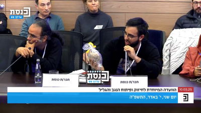 צפו: אח החטוף העניק 'משלוח מנות' לשר באמצע הדיון 