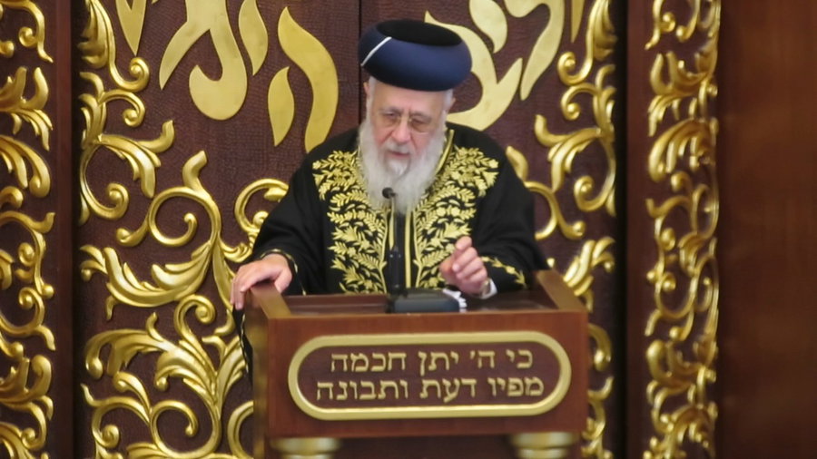 הראשל"צ בשיעור בישיבת אוהל יוסף