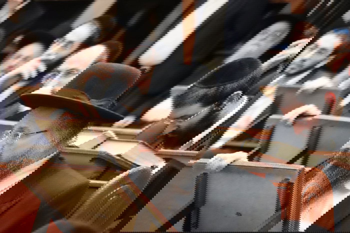 עצרת הספד על הגאון רבי זאב ברלין זצ"ל, בהיכל ישיבת 'גאון יעקב' 