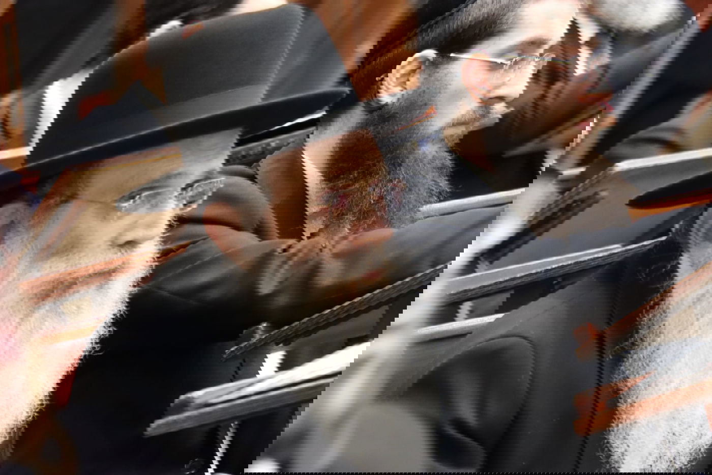 עצרת הספד על הגאון רבי זאב ברלין זצ"ל, בהיכל ישיבת 'גאון יעקב' 