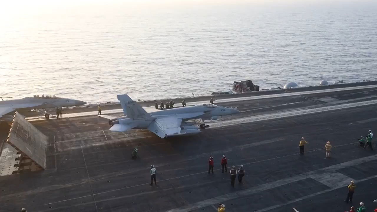 מטוס קרב של ארה"ב בדרכו לתקוף בתימן