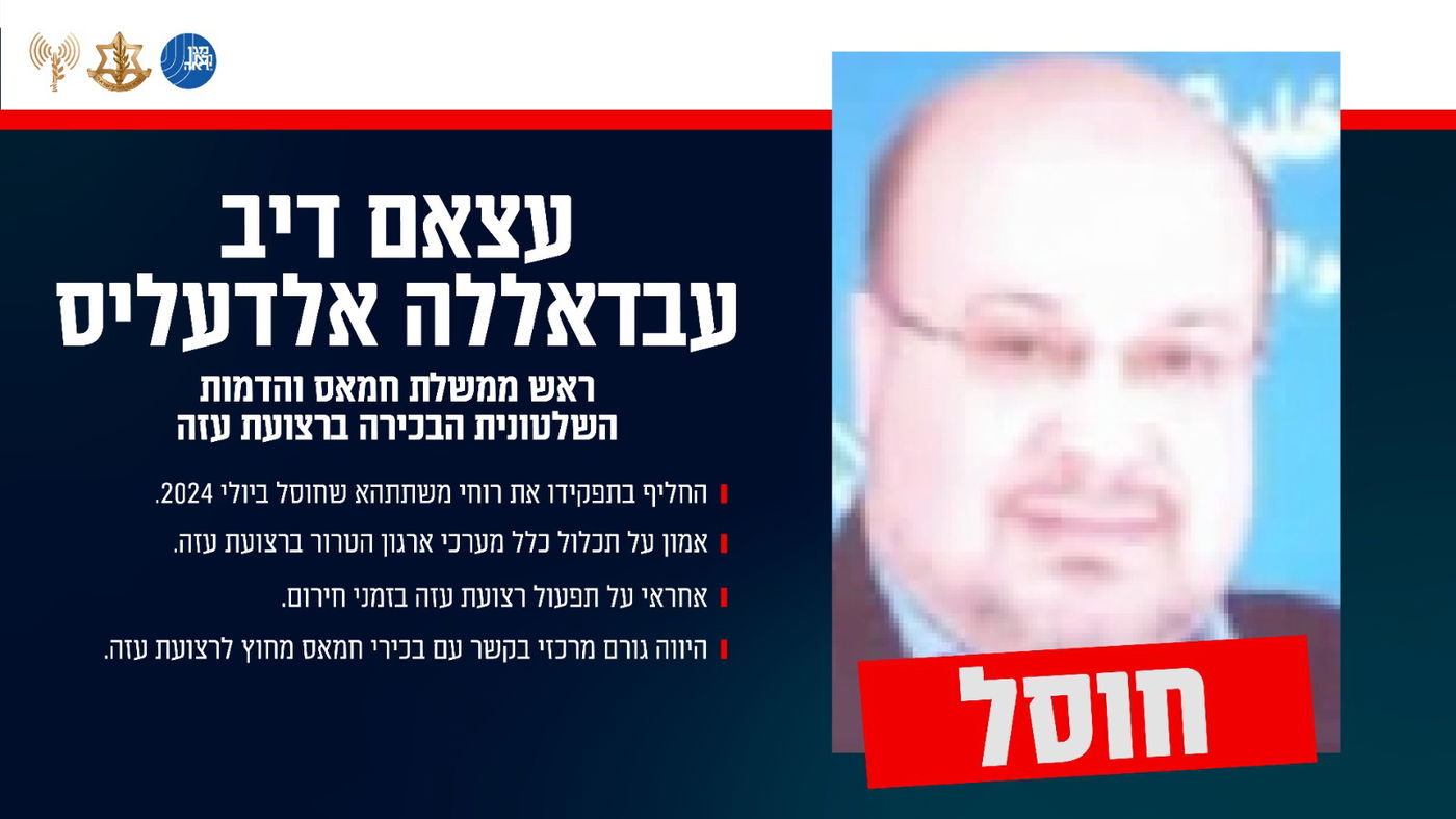 ראש ממשלת חמאס שחוסל