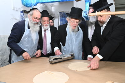 הגאון רבי אריה לוי באפיית מצות