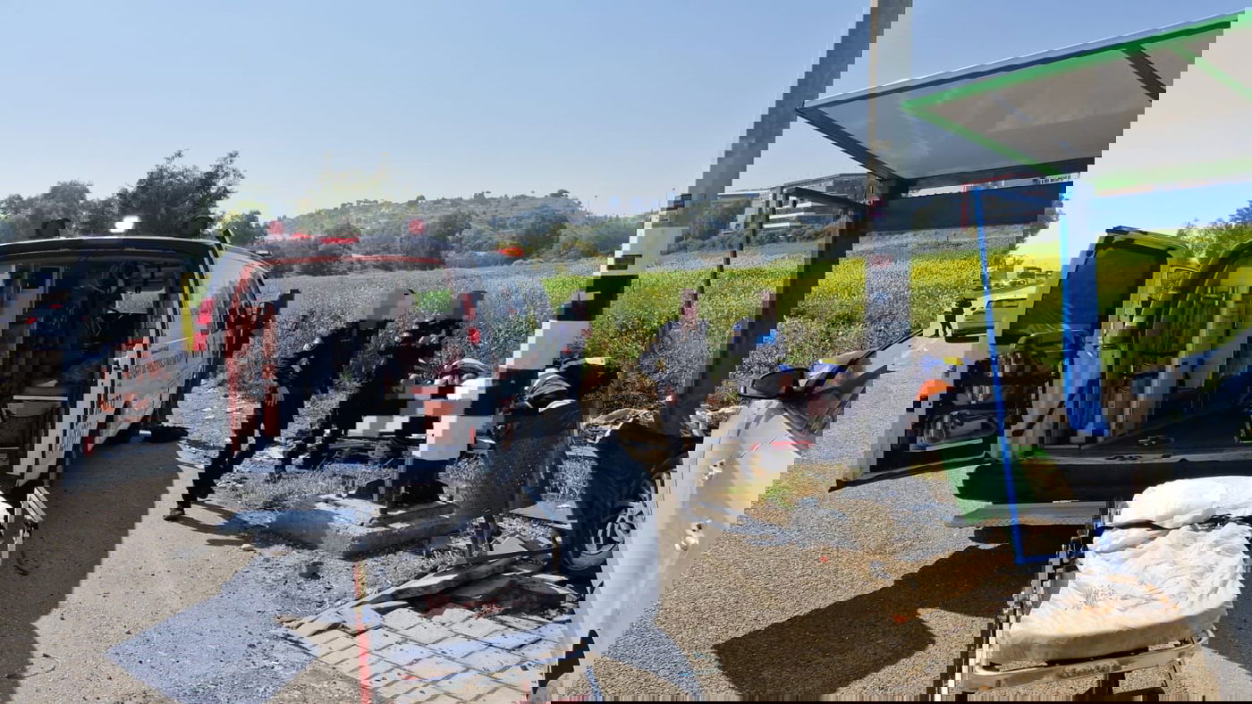 זירת הפיגוע בכביש 66