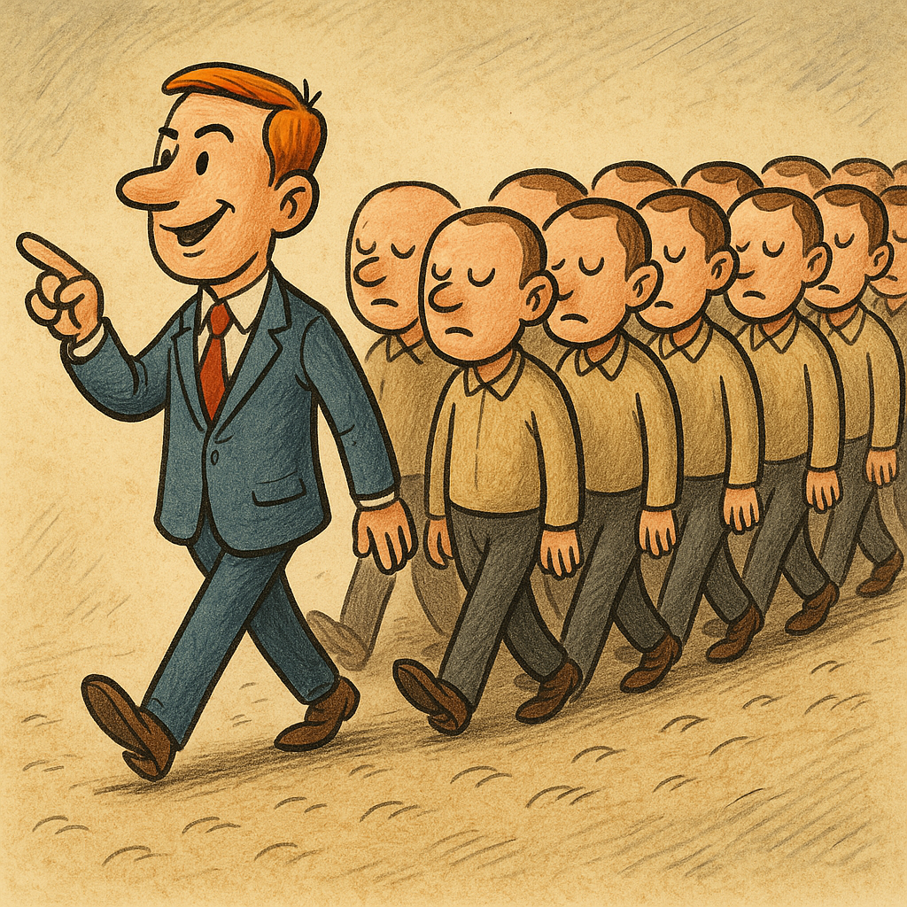 מספיק אדם אחד הבטוח בטעותו כדי שילכו אחריו המונים באופן עיוור