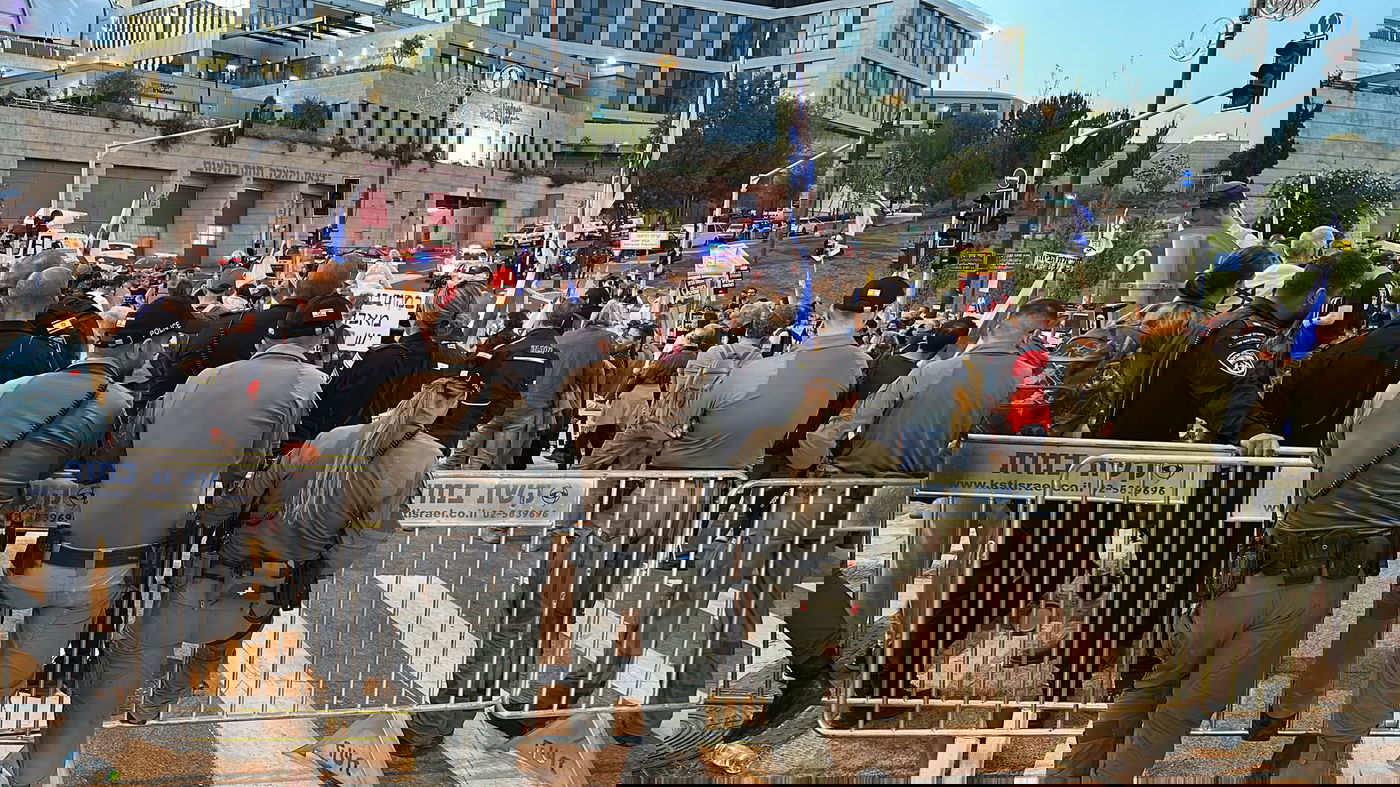 ההפגנה לכיוון הכנסת מוקדם יותר