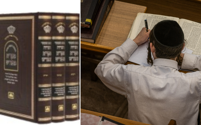 לומד תורה והחומשים שיחולקו