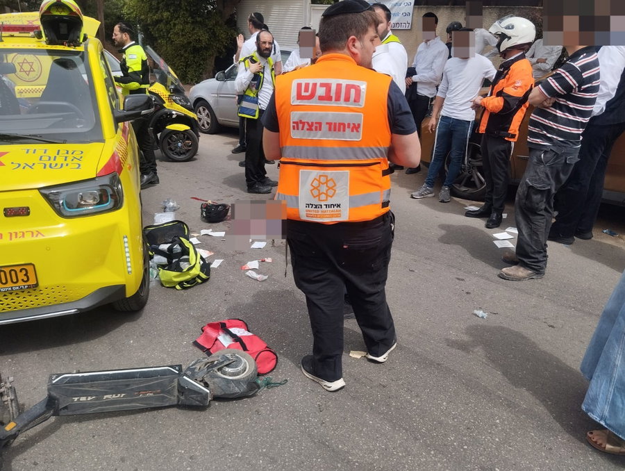 פצוע קשה בתאונת קורקינט בבני ברק, פונה לבית החולים