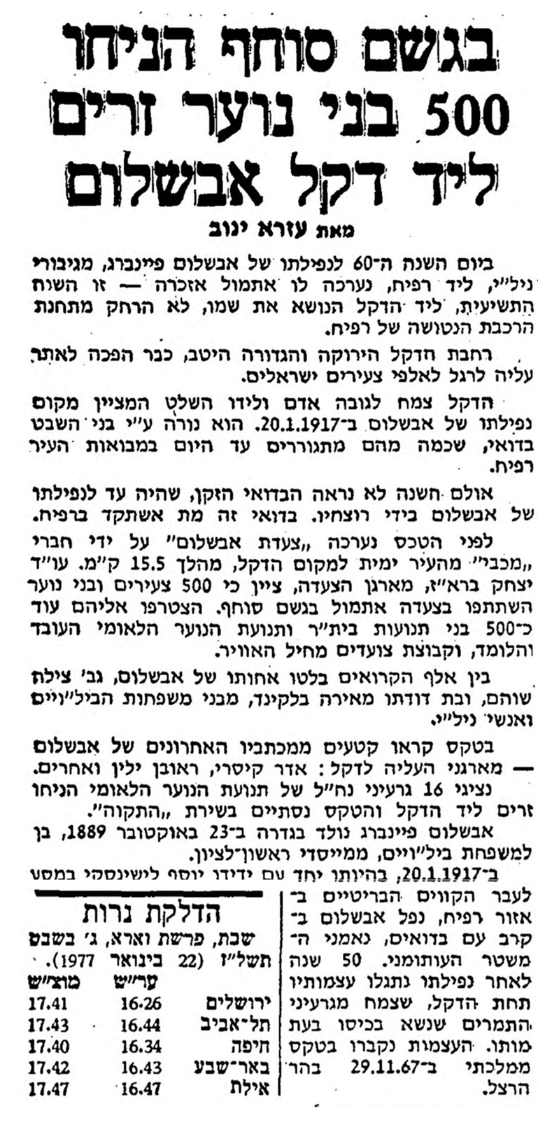 מדליית הזיכרון של רפיח: כשישראלים צעדו חופשי בחולות
עזה בעקבות הגיבור