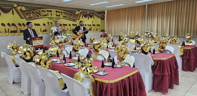 הדגמת עריכת שולחן "ליל הסדר" בתלמוד תורה "נר שמואל" חדרה