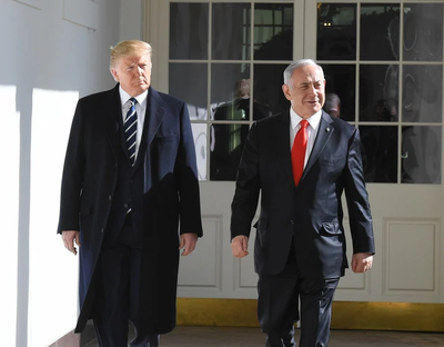 נתניהו וטראמפ בבית הלבן 