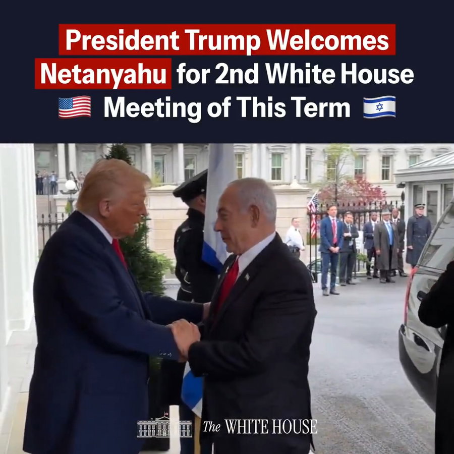 התיעוד של הבית הלבן מהגעתו של ראש הממשלה בנימין נתניהו