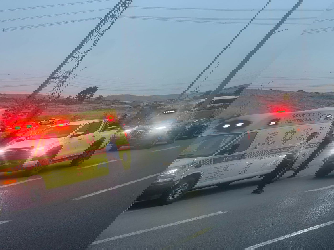 כוחות ההצלה בצומת אוהלים