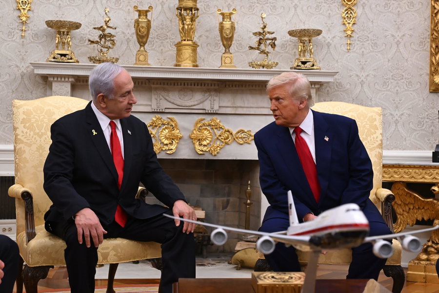 נתניהו וטראמפ בבית הלבן