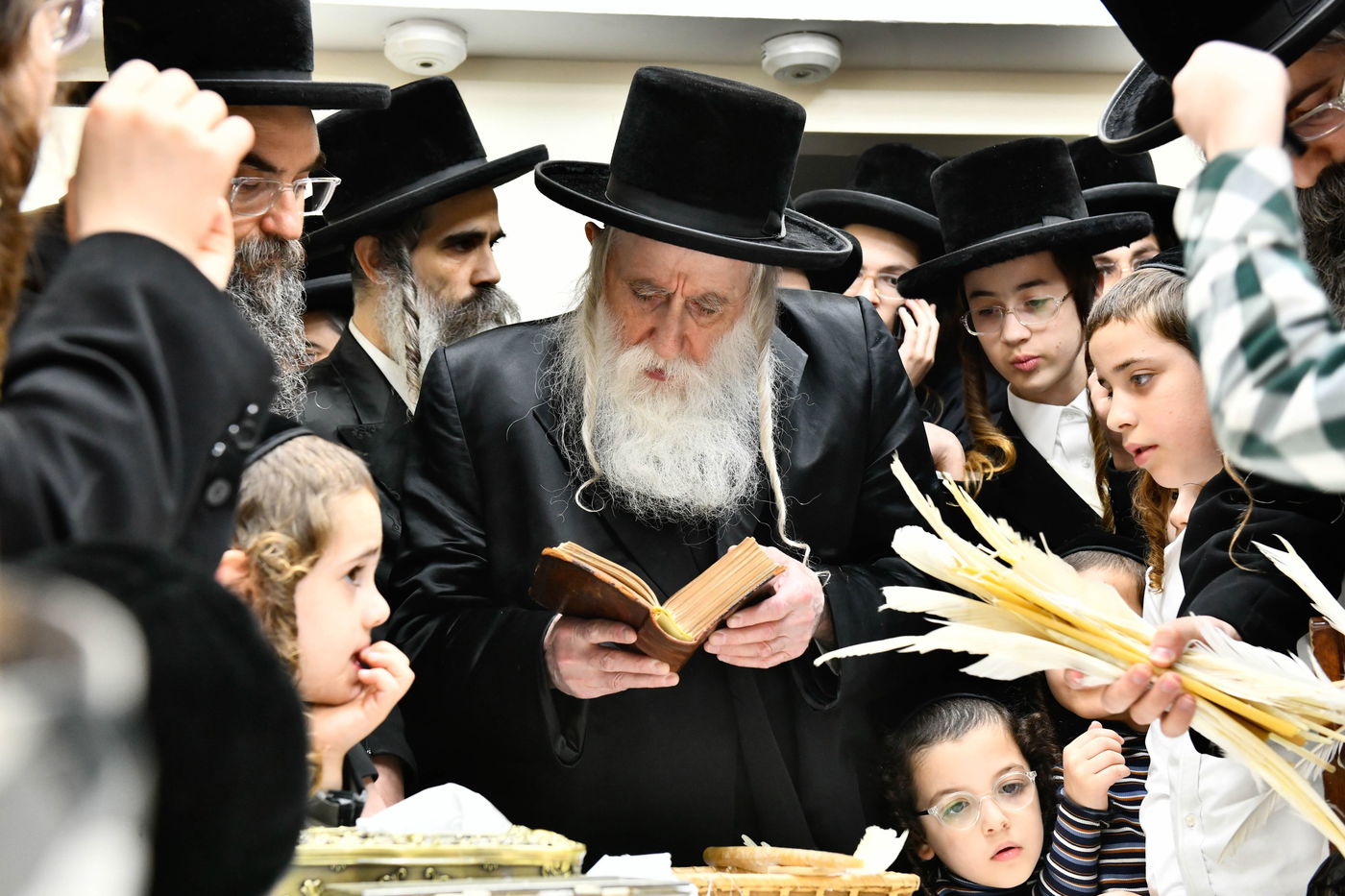 האדמו"ר ממחנובקא בעלזא בבדיקת חמץ