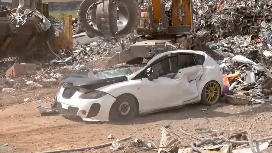  תיעוד מגריטת הרכב וסינק של רס"ב חי שטרית - ראש משרד התנועה בתחנת שפרעם