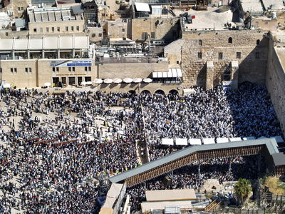 אבטחת מעמד ברכת כהנים בכותל המערבי