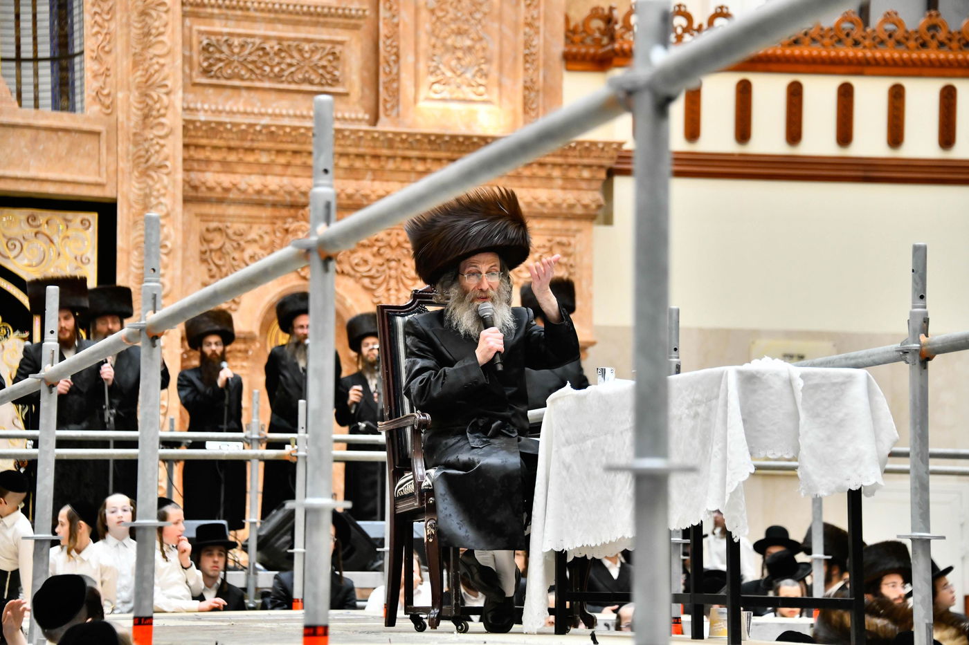 הרה"צ רבי אלימלך בידרמן במעמד לקראת שביעי של פסח