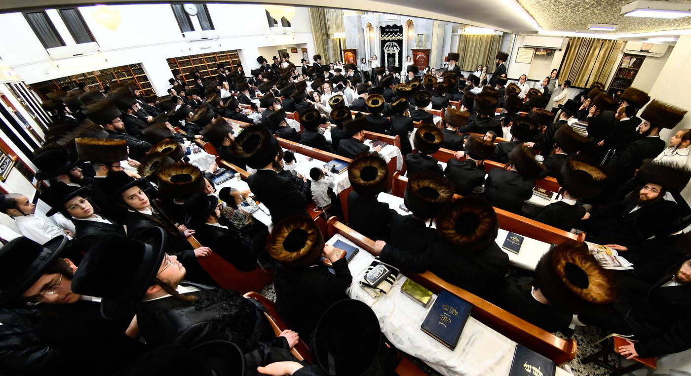 הרה"צ רבי אלימלך בידרמן במעמד לקראת שביעי של פסח