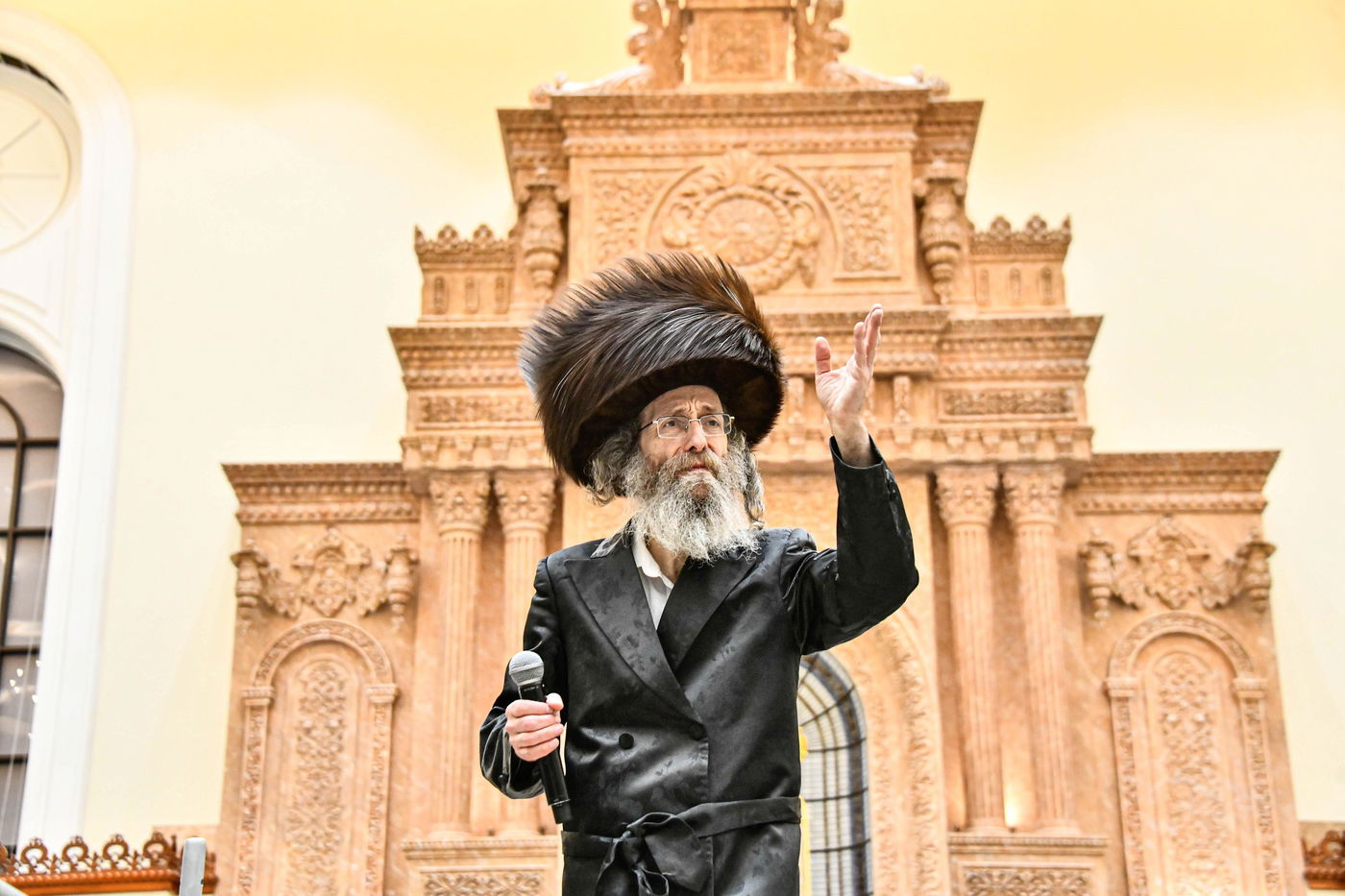 הרה"צ רבי אלימלך בידרמן במעמד לקראת שביעי של פסח