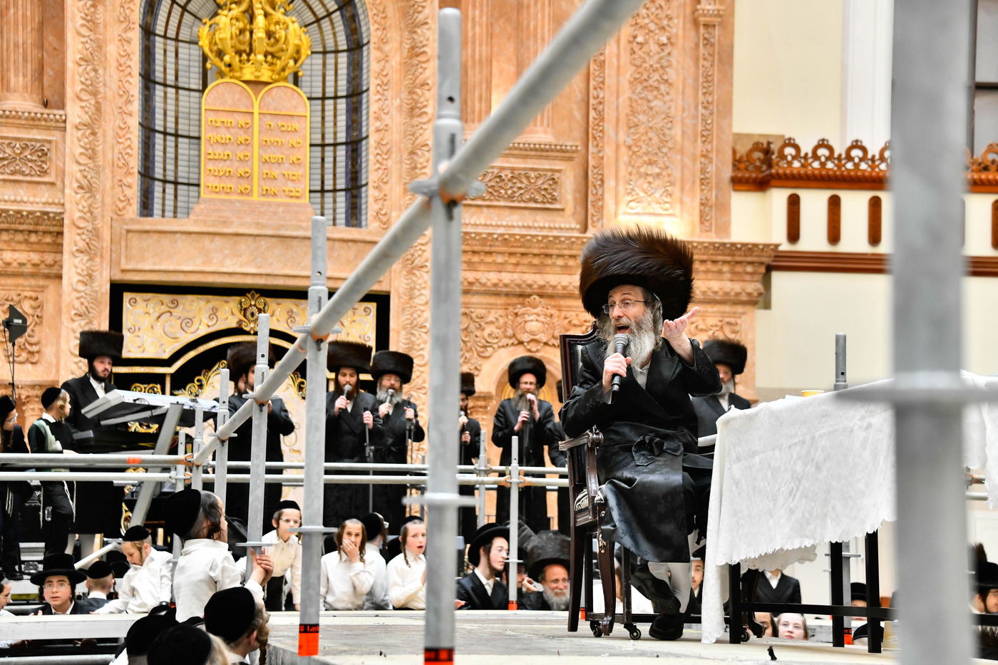 הרה"צ רבי אלימלך בידרמן במעמד לקראת שביעי של פסח