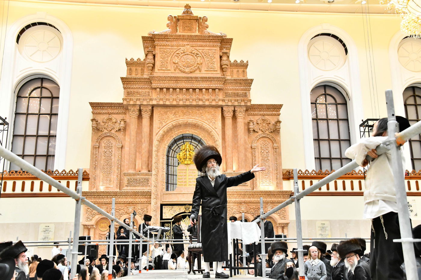 הרה"צ רבי אלימלך בידרמן במעמד לקראת שביעי של פסח