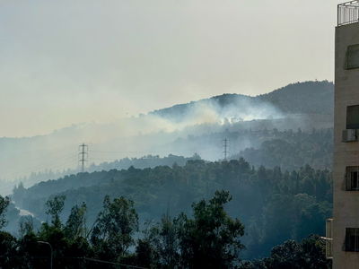 תיעוד השריפה הבוקר 