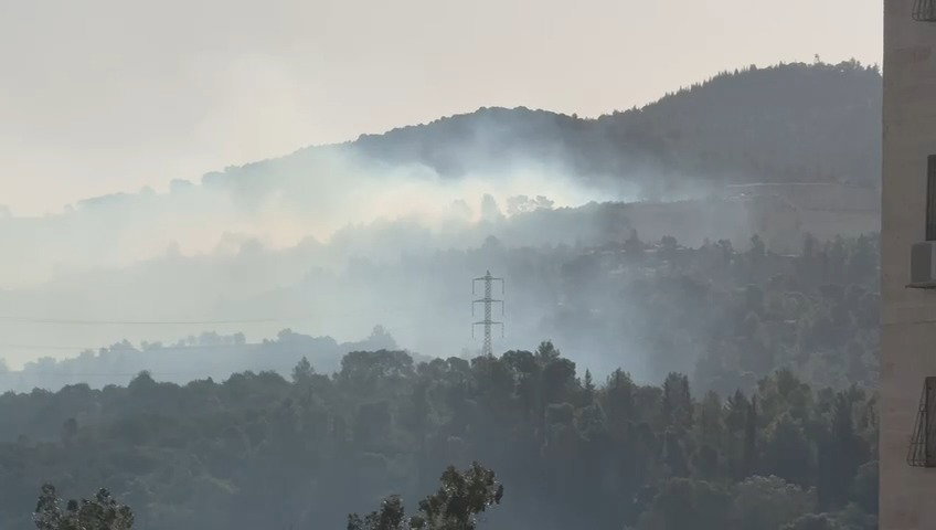 תיעוד השריפה ליד בית שמש