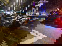 זירת התאונה והמעצר