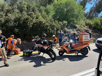 תאונה עצמית ליד בית שמש: פצוע קשה פונה במסוק