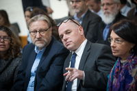 חבר הנהלת עמותת מרכז עולמי מר יזהר הס כלשצידו מנכ"ל העמותה מר מאוריסיו בלטר בדיון בבג"ץ על "מתווה הכותל"