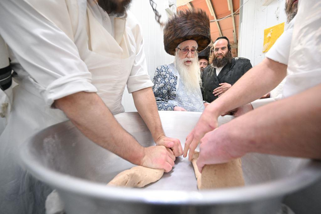 האדמו"ר מצאנז באפיית מצות מצווה