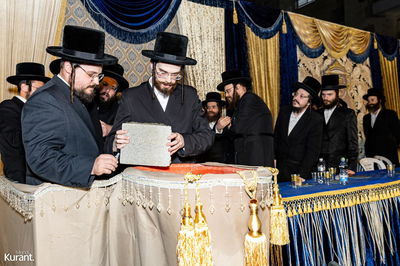 הנחת אבן הפינה בבעלזא קריית גת