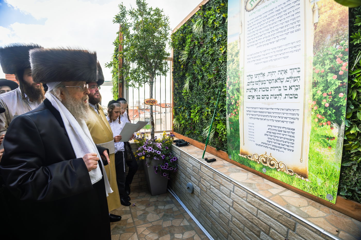 האדמו"ר מפינסק קרלין בברכת האילנות