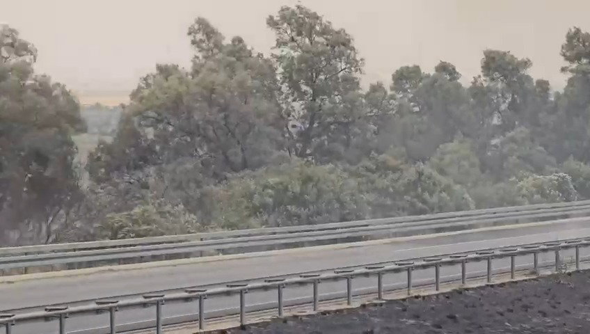 השריפה בכביש 6