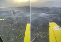 תיעוד מאחד ממוקדי השריפה בהרי ירושלים, הבוקר