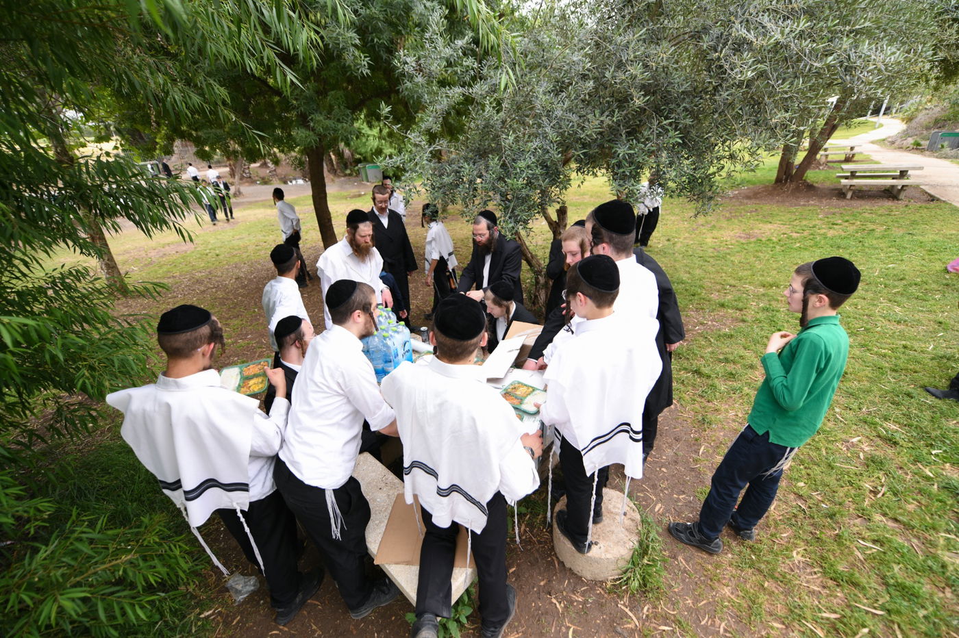 הטיול של הבחורים החסידיים בביתר עילית