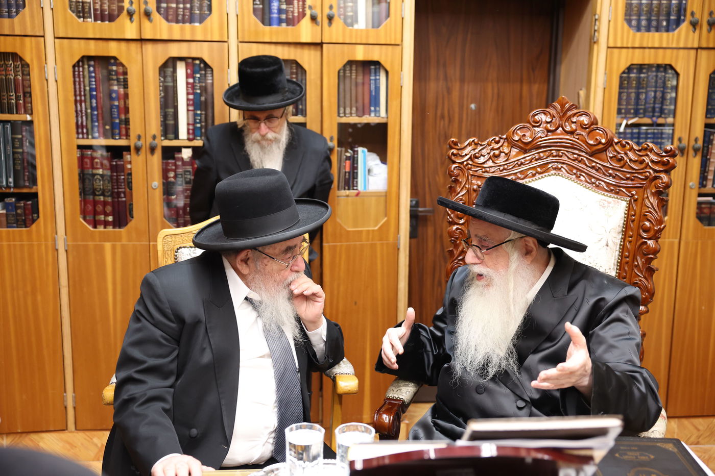 הגר"א סאלים בביקור אצל האדמו"ר מצאנז